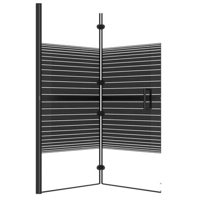 vidaXL Cabină de duș pliabilă, negru, 120x140 cm, ESG