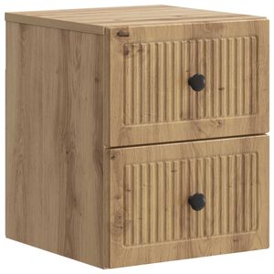 vidaXL Dulap de noapte suspendat Stejar Artizanal 33 x 34,5 x 40 cm