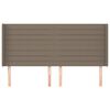vidaXL Tăblie de pat cu aripioare gri taupe 203x16x118/128 cm textil