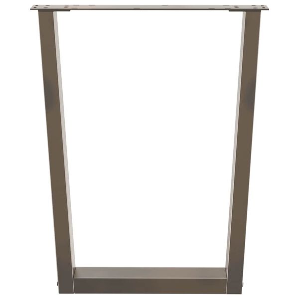 vidaXL Picioare de masă în formă de V, 2 buc., oțel natural, 60 x (72-73,3) cm