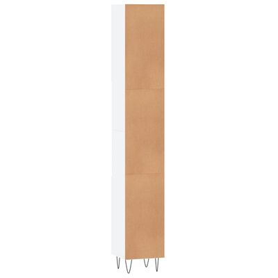 vidaXL Dulap de baie, alb, 30x30x190 cm, lemn prelucrat