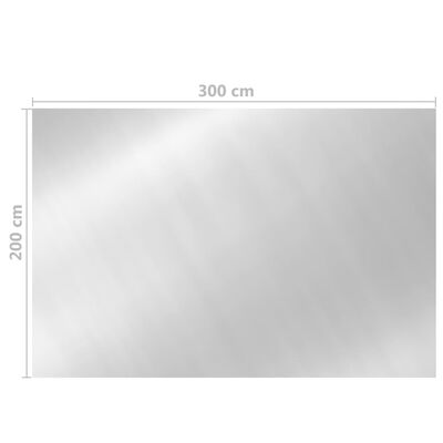 vidaXL Prelată de piscină, argintiu, 300x200 cm, PE