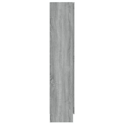 vidaXL Dulap vitrină, gri sonoma, 82,5x30,5x150 cm, lemn prelucrat