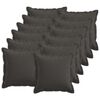 vidaXL Husă pentru pernă 12 buc. HOUTEN Gri &icirc;nchis 45 x 45 cm