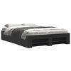 vidaXL Cadru de pat, negru ,135x190 cm, lemn prelucrat