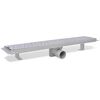 vidaXL Rigolă liniară de duș 2 buc. 630x140 mm, oțel inoxidabil, bule