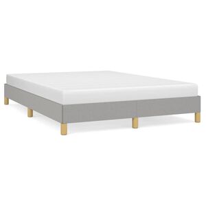 vidaXL Cadru de pat fără saltea, gri deschis, 140x190 cm, textil
