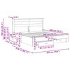 vidaXL Cadru de pat cu sertar Stejar Sonoma 200 x 200 cm Lemn compozit