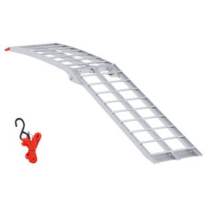 vidaXL Rampă pentru Motociclete Argintiu 340 kg pe bucată Aluminiu
