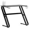vidaXL Birou de gaming cu picioare &icirc;n formă de ZZ, negru, 90x60x75 cm