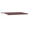 vidaXL Copertină retractabilă manual cu LED-uri, maro, 600x300 cm