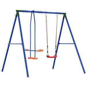 vidaXL Cadru de leagăn &icirc;n aer liber cu glider pentru p&acirc;nă la 3 copii