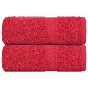 vidaXL Prosoape de baie, FROGN, 2 buc., roșu, 30x30 cm, 360 g/m&sup2;