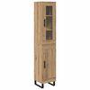 vidaXL Bufet Stejar Artizanal 34,5 x 34 x 180 cm Lemn prelucrat