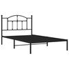 vidaXL Cadru de pat din metal cu tăblie, negru, 107x203 cm