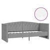 vidaXL Pat de zi cu saltea, gri deschis, 90x200 cm, catifea, USB