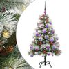 vidaXL Brad de Crăciun artificial Verde și alb 120 cm