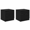 vidaXL Dulap de pat 2 buc. Stejar Negru 40 x 39 x 40cm Lemn prelucrat