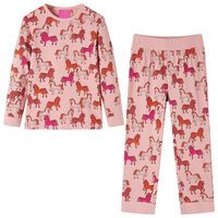 Pijamale pentru copii cu mâneci lungi roz deschis 92