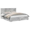 vidaXL Cadru de pat Gri din beton 200 x 200 cm Lemn prelucrat