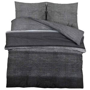vidaXL Set cu husă de pilotă, gri &icirc;nchis, 140x200 cm, bumbac