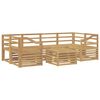 vidaXL Set de canapele de exterior 7 buc. Alb Lemn Solid de Acacia
