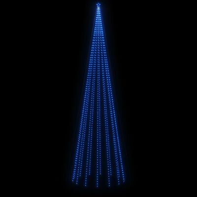 vidaXL Brad de Crăciun cu țăruș, 1134 LED-uri, albastru, 800 cm