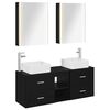 vidaXL Set de mobilier pentru baie 5 buc. Stejar Negru