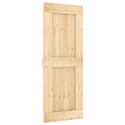 vidaXL Ușă glisantă cu set de feronerie 80x210 cm, lemn masiv de pin