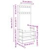 vidaXL Răcător de paltoane Gri Sonoma 75 x 34 x 184 cm Lemn compozit