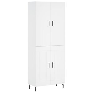 vidaXL Dulap &icirc;nalt, alb, 69,5x34x180 cm, lemn compozit