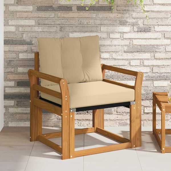 vidaXL Set de canapele de exterior Lemn solid de Acacia și Textilene