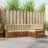 vidaXL Set de canapele de exterior cu pernă 4 pcs Natural și Bej