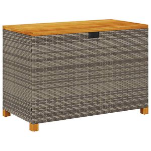 vidaXL Cutie depozitare grădină gri 110x55x63 cm lemn acacia poliratan