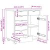 vidaXL Cabinet mobil Alb 63,5 x 39 x 65,5 cm Lemn de pin masiv