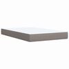 vidaXL Pat box spring cu saltea, taupe, 120x190 cm material textil