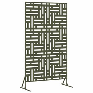 vidaXL Ecran de intimitate 100 x 50 x 180 cm Oțel Verde măsliniu