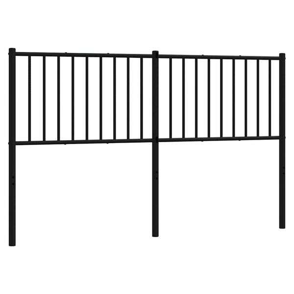vidaXL Tăblie de pat de schimb metalică, negru, 150 cm