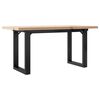 vidaXL Masă de cafea, cadru O, 90x40x45,5 cm, lemn masiv pin și Oţel