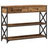 vidaXL Masă Consolă Lemn vechi 100 x 28 x 75 cm Lemn compus și metal