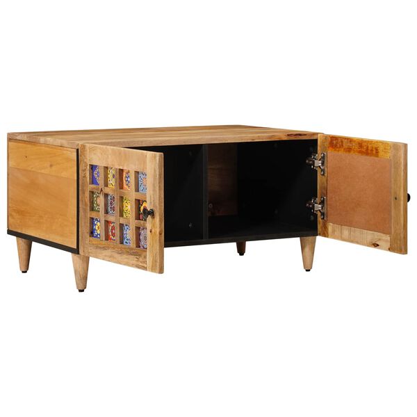 vidaXL Masă de cafea natural 80 x 50 x 40 cm Lemn de mango solid