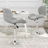 vidaXL Scaune rotative de bucătărie, 2 buc., gri deschis, catifea