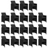 vidaXL Set mobilier de grădină cu perne, 19 piese, negru, poliratan