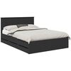 vidaXL Cadru de pat cu sertar Negru 160 x 200 cm Lemn Ingineresc