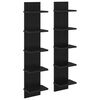 vidaXL Raft de perete 2 buc. Stejar Negru 22 x 15 x 100 cm