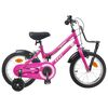 vidaXL Bicicletă pentru Copii 14 Inci pentru 3-5 ani Roz și Negru