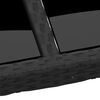 vidaXL Masă de grădină negru 250x100x75 cm sticlă securizată/poliratan