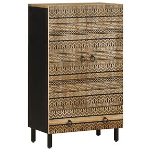 vidaXL Dulap &icirc;nalt, 60x33,5x100 cm, lemn masiv de mango brut