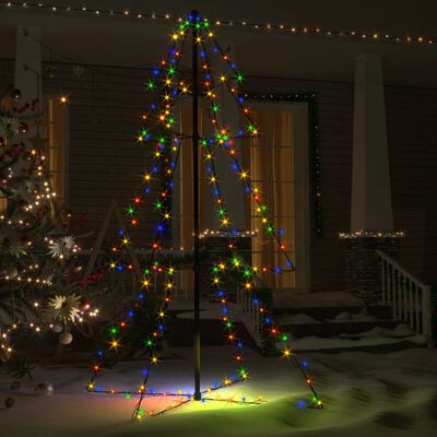 vidaXL Brad Crăciun conic, 200 LED-uri, 98x150 cm, interior & exterior