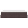 vidaXL Cadru de pat otoman cu saltea țesătură maro &icirc;nchis 120x190 cm